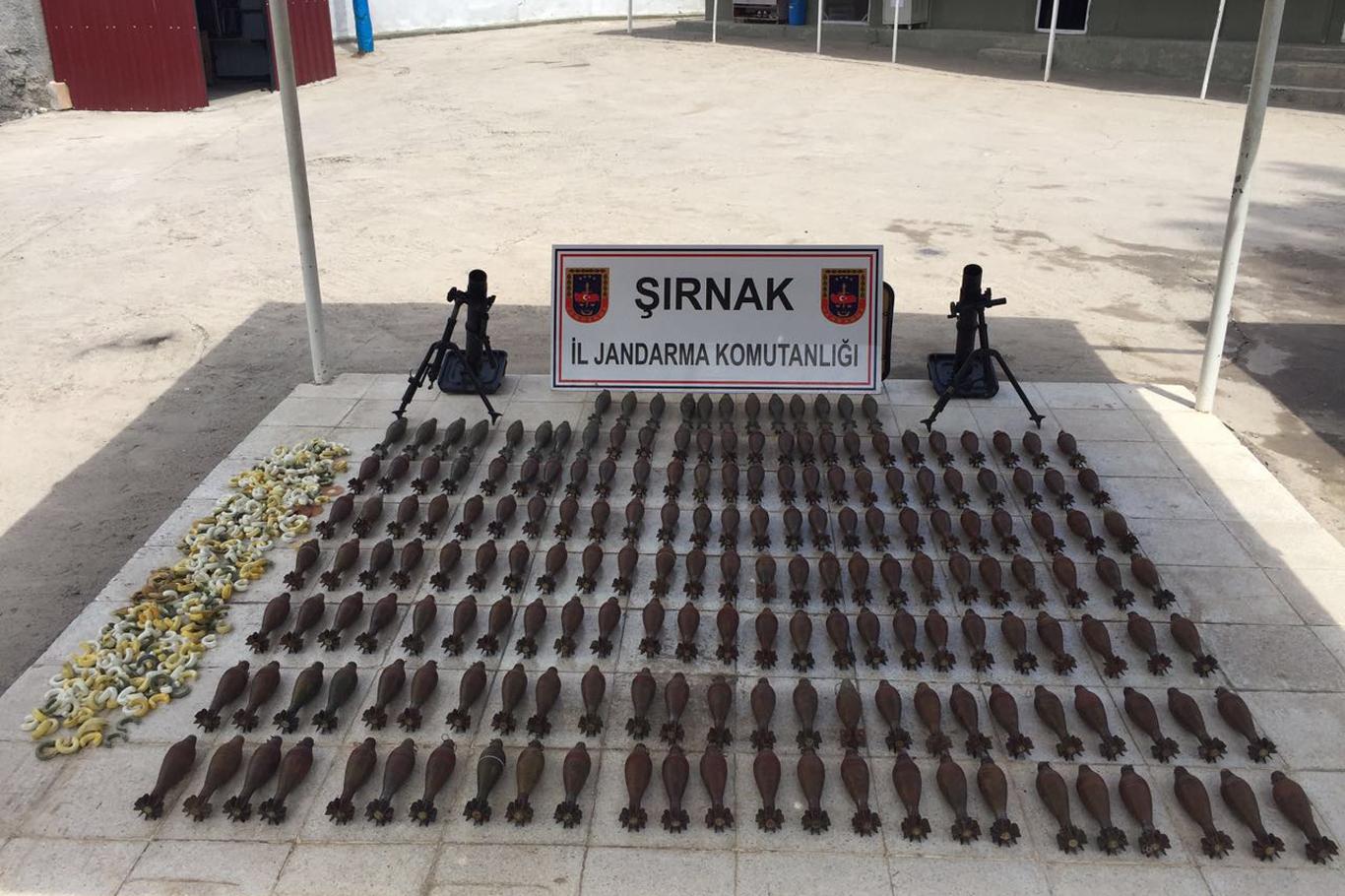 187 adet havan mühimmatı ele geçirildi 187 adet havan mühimmatı ele geçirildi